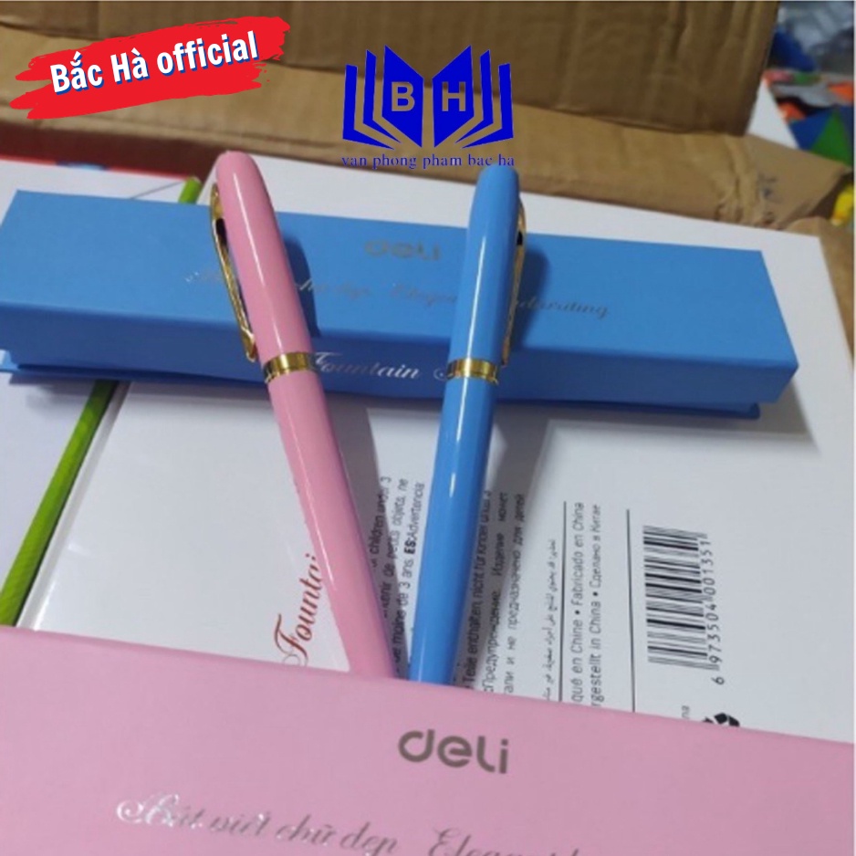 Bút máy kim khí thời thượng Deli CQ899  xây dựng thời trang, ngòi bút đảm bảo vượt trội. Có hộp đựng trang t