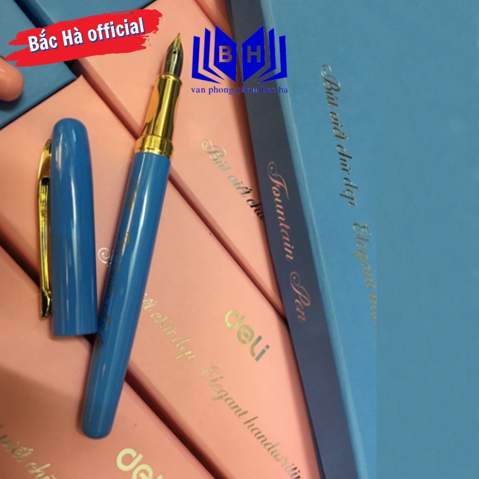 Bút máy kim khí thời thượng Deli CQ899  xây dựng thời trang, ngòi bút đảm bảo vượt trội. Có hộp đựng trang t