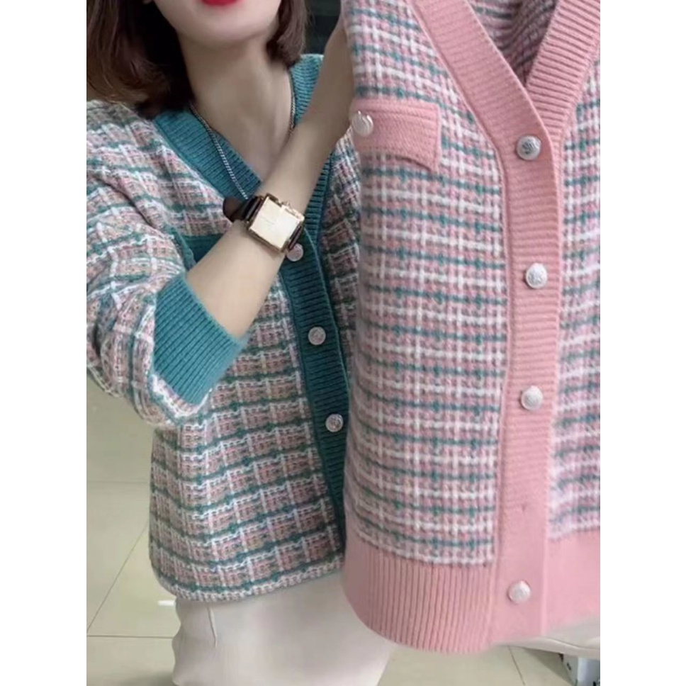 Áo Khoác cardigan Len Dệt Kim Dáng Ngắn Thời Trang Xuân Thu Mới Cho Nữ