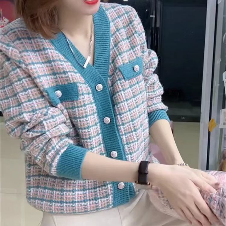 Áo Khoác cardigan Len Dệt Kim Dáng Ngắn Thời Trang Xuân Thu Mới Cho Nữ