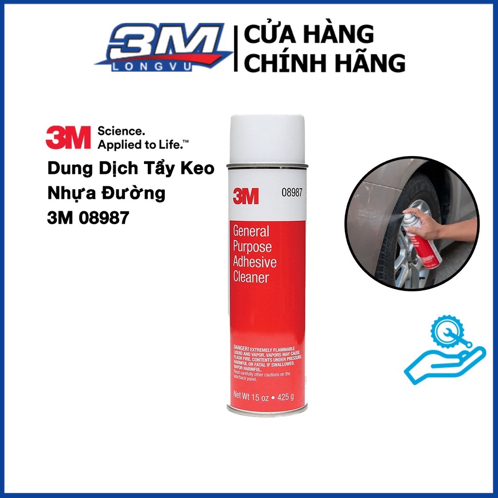 Chai Tẩy Nhựa Đường Ô Tô, Chai Tẩy Keo, Băng Dính, Keo Decal 3M 08987 - Bình Xịt Tẩy Băng Keo, Nhựa Đư