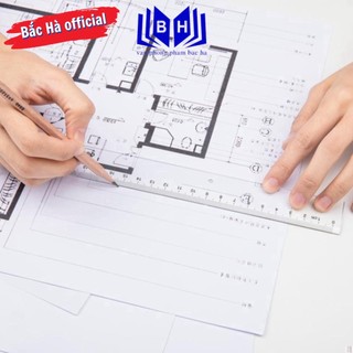 Thước kẻ nhựa học viên 20cm Deli, trong quãng - E6220
