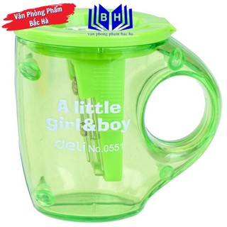 Gọt bút chì mini 2 đầu hình cốc deli e0551 - 0551 - chuốt chì deli