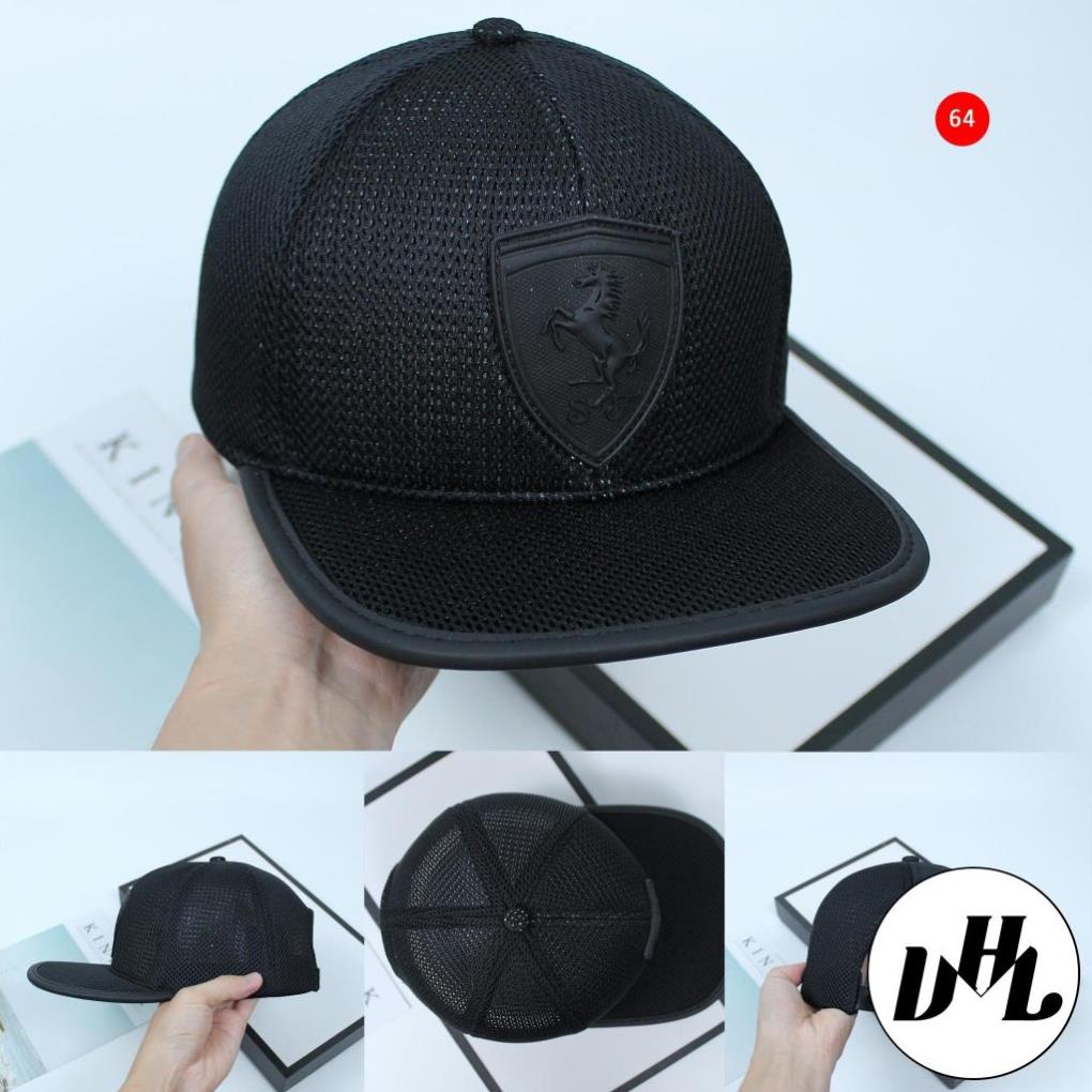 Nón kết, mũ lưỡi trai nam nữ HIPHOP FERRARI vải KAKI nhập khẩu thời trang