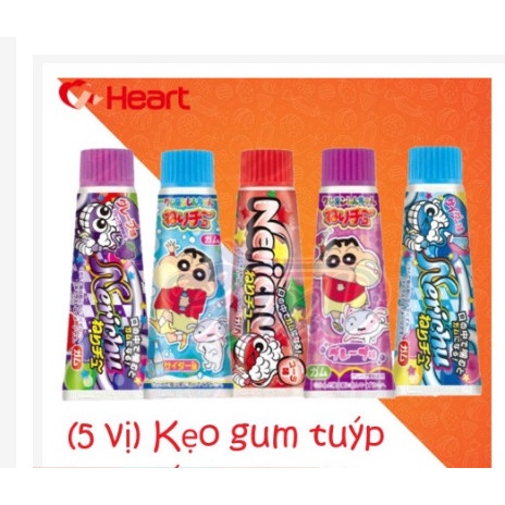 Kẹo Gum Tuýp kem đánh răng Heart 30gr nội địa Nhật Bản