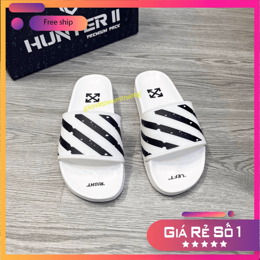 Giá tận xưởng Dép nam OFF-WHITE cao cấp 3 màu, đế pu cao cấp XẢ KHO