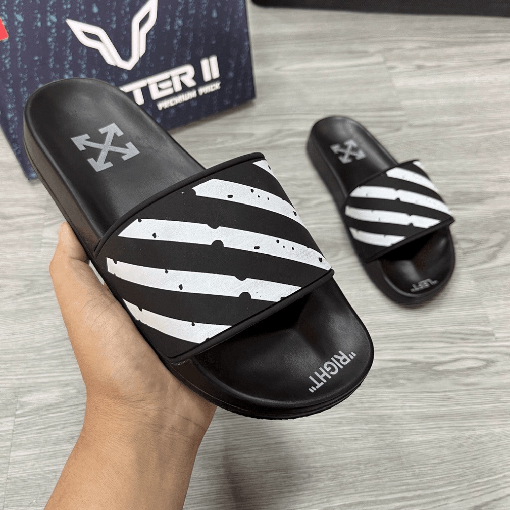 Giá tận xưởng Dép nam OFF-WHITE cao cấp 3 màu, đế pu cao cấp XẢ KHO