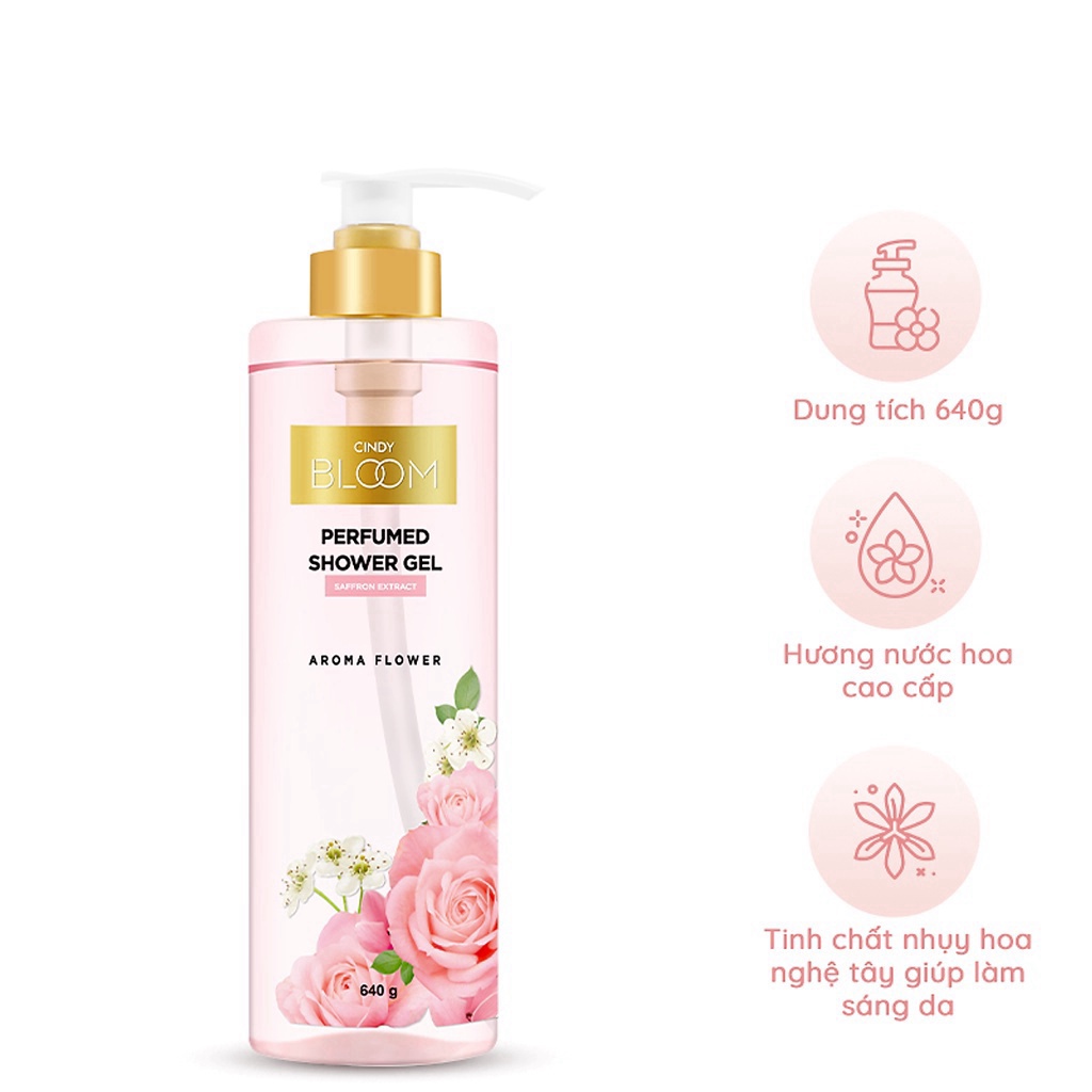 Sữa Tắm Nước Hoa Bloom Aroma Flower Cindy 640Gr