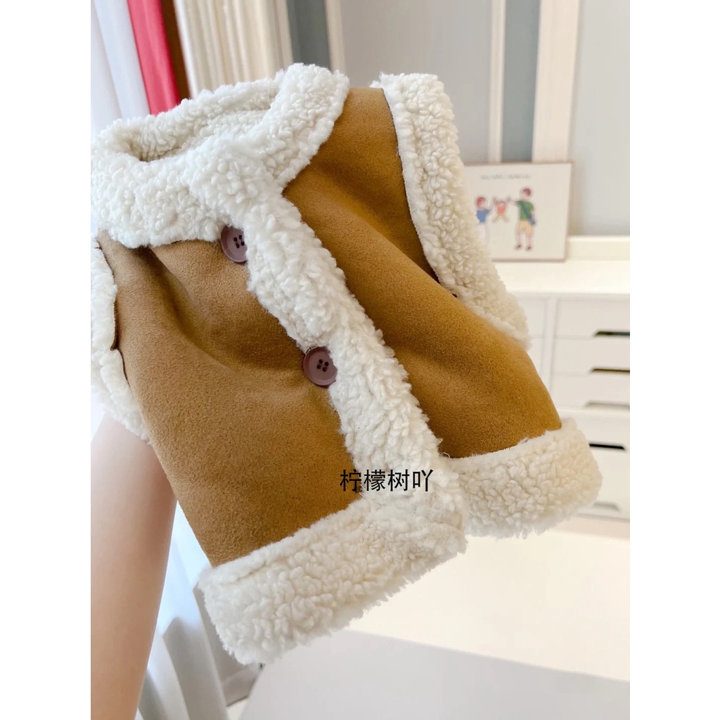 Áo Không Tay Lót Nhung Giữ Ấm Thời Trang Thu Đông Cho Bé