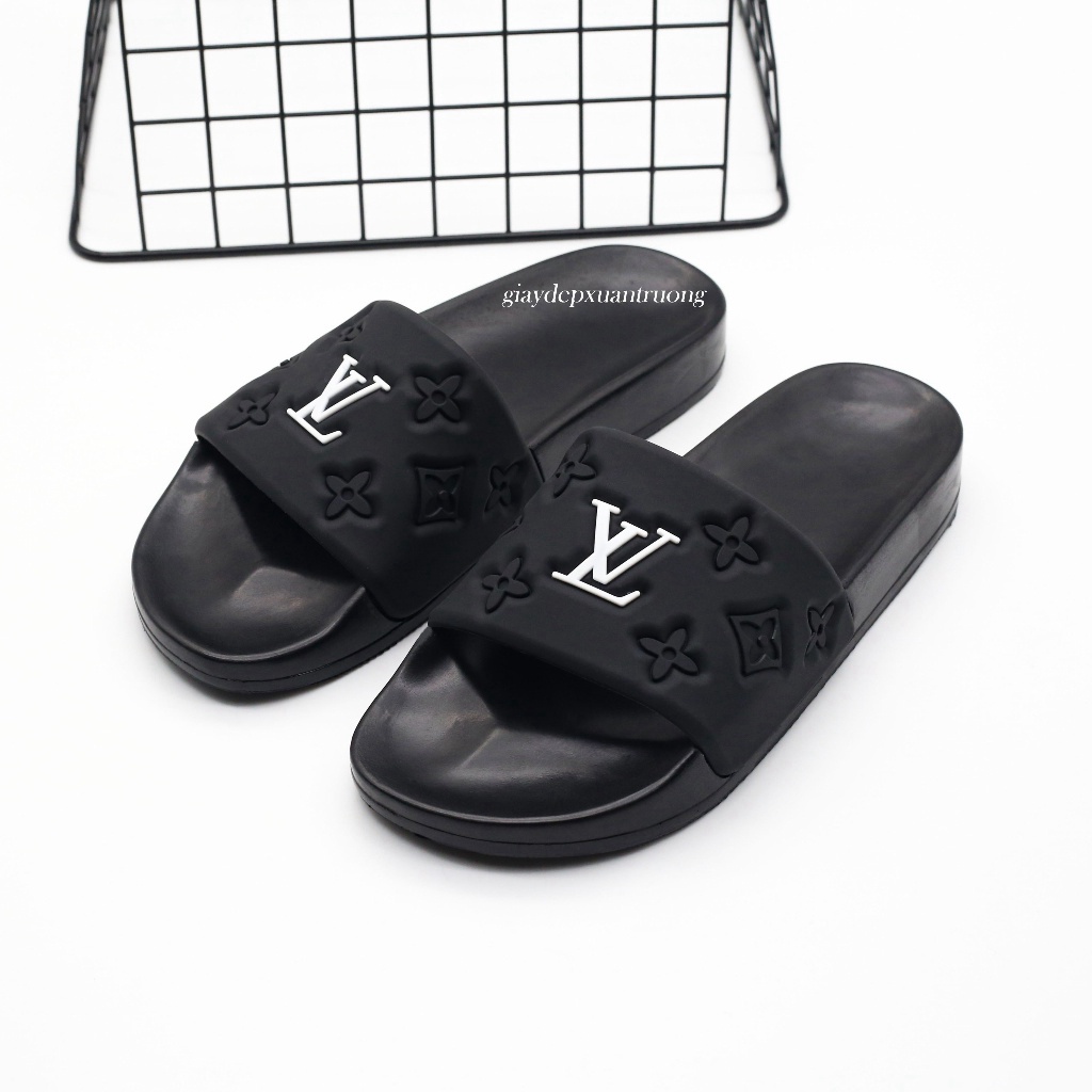 Giá tận xưởng Dép Nam LV Quai Ngang ĐẾ PU Đi êm Chân Kiểu Dáng Thời Trang Năng Động XẢ KHO
