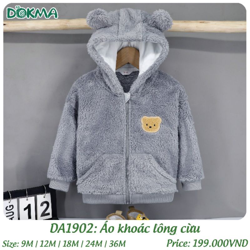 Áo khoác lông cừu cho bé Dokma 9-36M
