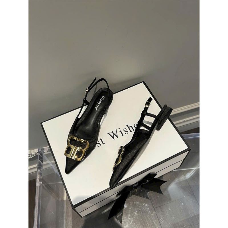 Sandal đế bệt bb kép nữ tính sang chảnh