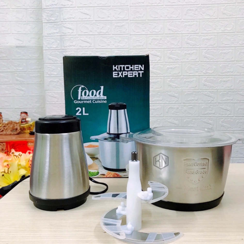 Máy Xay Thịt Inox 304 Công Suất 250W Đa Năng 4 Lưỡi Sắc Bén