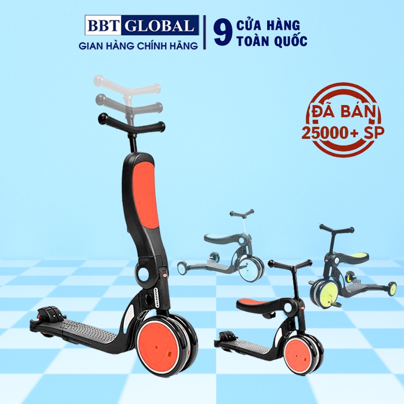 Xe trượt scooter đa năng cho bé 5 trong 1 SK1310 BBT GLOBAL từ 1-8 tuổi, bảo hành 12 tháng