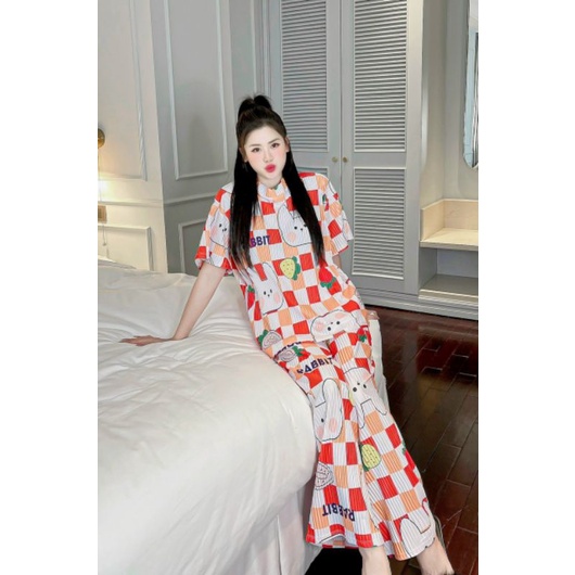 Set bộ thun dập ly hoạ tiết siêu yêu form to nhiều mẫu