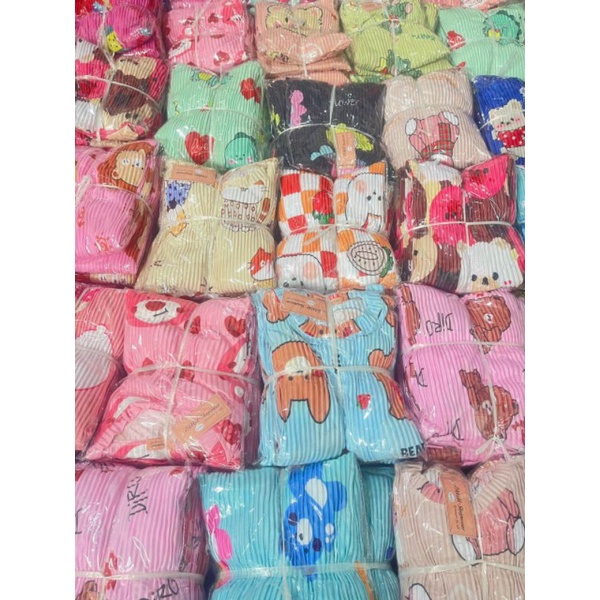 Set bộ thun dập ly hoạ tiết siêu yêu form to nhiều mẫu