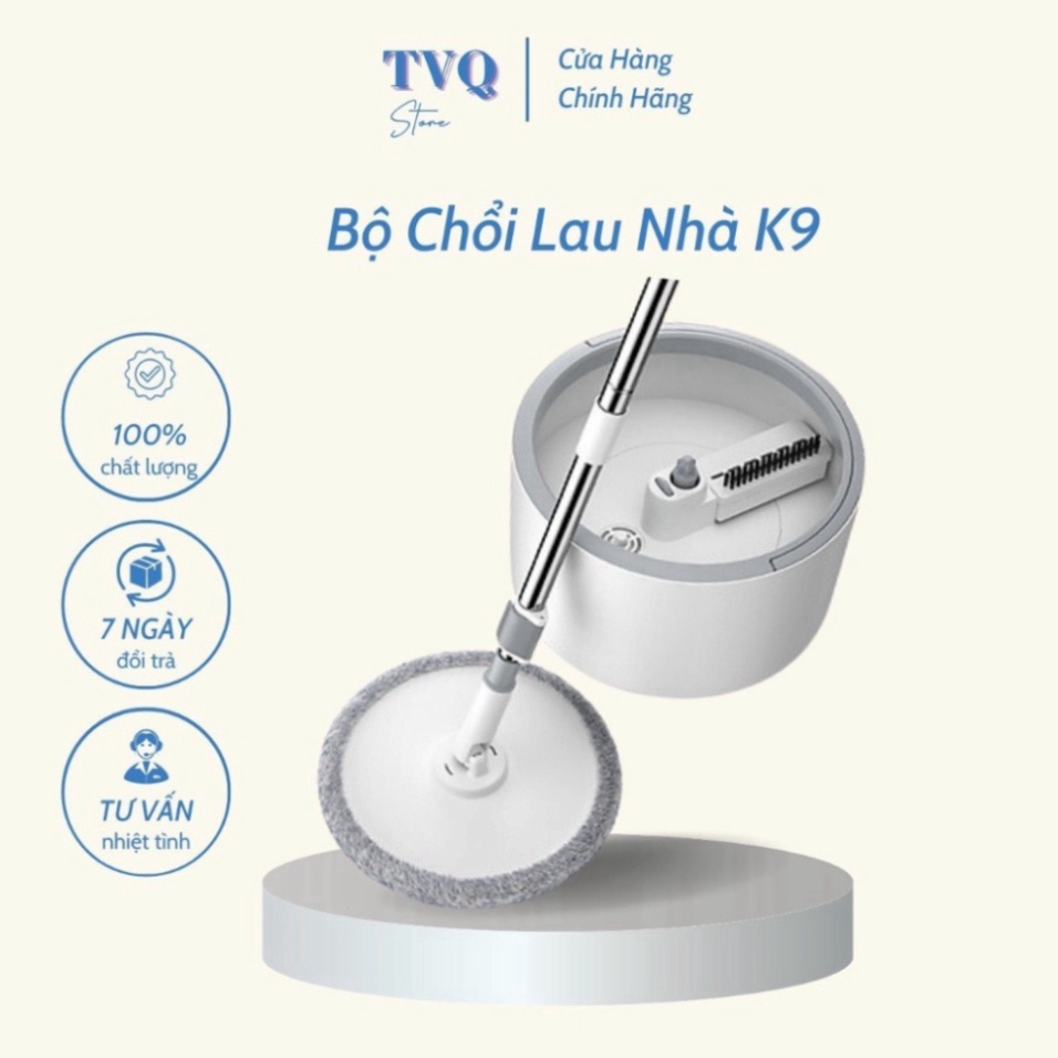 Bộ Chổi Lau Nhà K9 Thông Minh Tự Vắt 360 Độ Dễ Dàng Vắt Khô 00