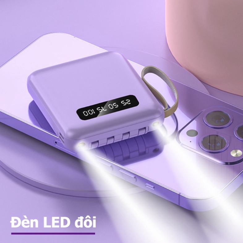 Pin Sạc Dự Phòng 20000mAh Không Dây 4 Đầu Ra Tiện Lợi 0