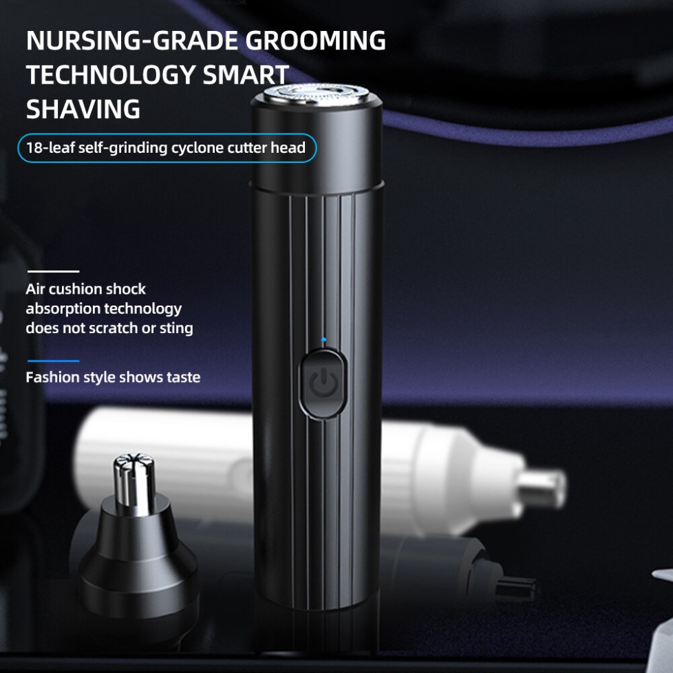 Máy Tỉa Lông Mũi, Cạo Râu 2 In 1 Chống Nước Cao Cấp Hàng Chính Hãng