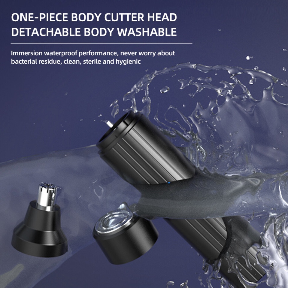 Máy Tỉa Lông Mũi, Cạo Râu 2 In 1 Chống Nước Cao Cấp Hàng Chính Hãng