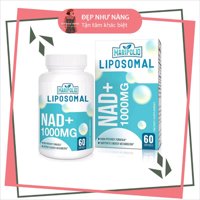 Viên Liposomal Nad+1000mg NMN Trẻ Hóa Tuổi Sinh Học, Đẹp Da, Tăng Cường Trí Não Maripolio