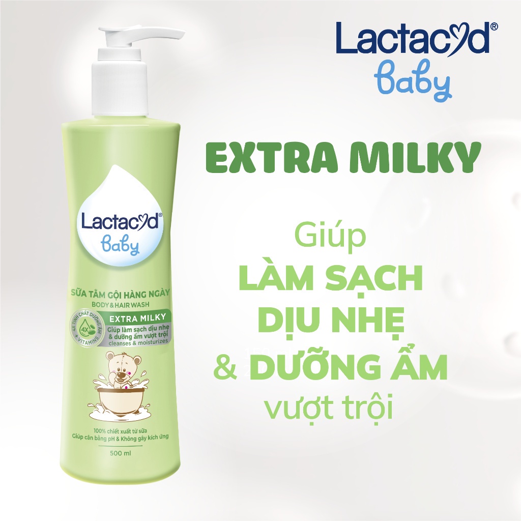 Bộ Dung Dịch Vệ Sinh Phụ Nữ Lactacyd Odor Fresh Ngăn Mùi 24H 250ml + Sữa Tắm Gội Trẻ em Lactacyd Baby Extra Milky 500ml