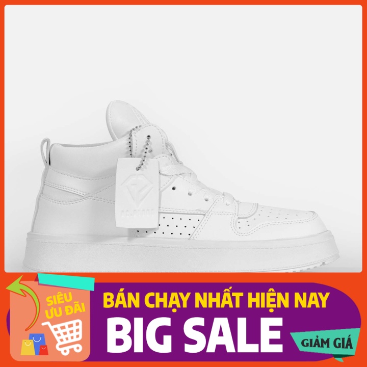 Giá tận gốc rẻ bất tận Giày nam sneaker G2  Athena cổ cao  kiểu dáng thời trang thể thao tập gym thể dục bằng da microfi
