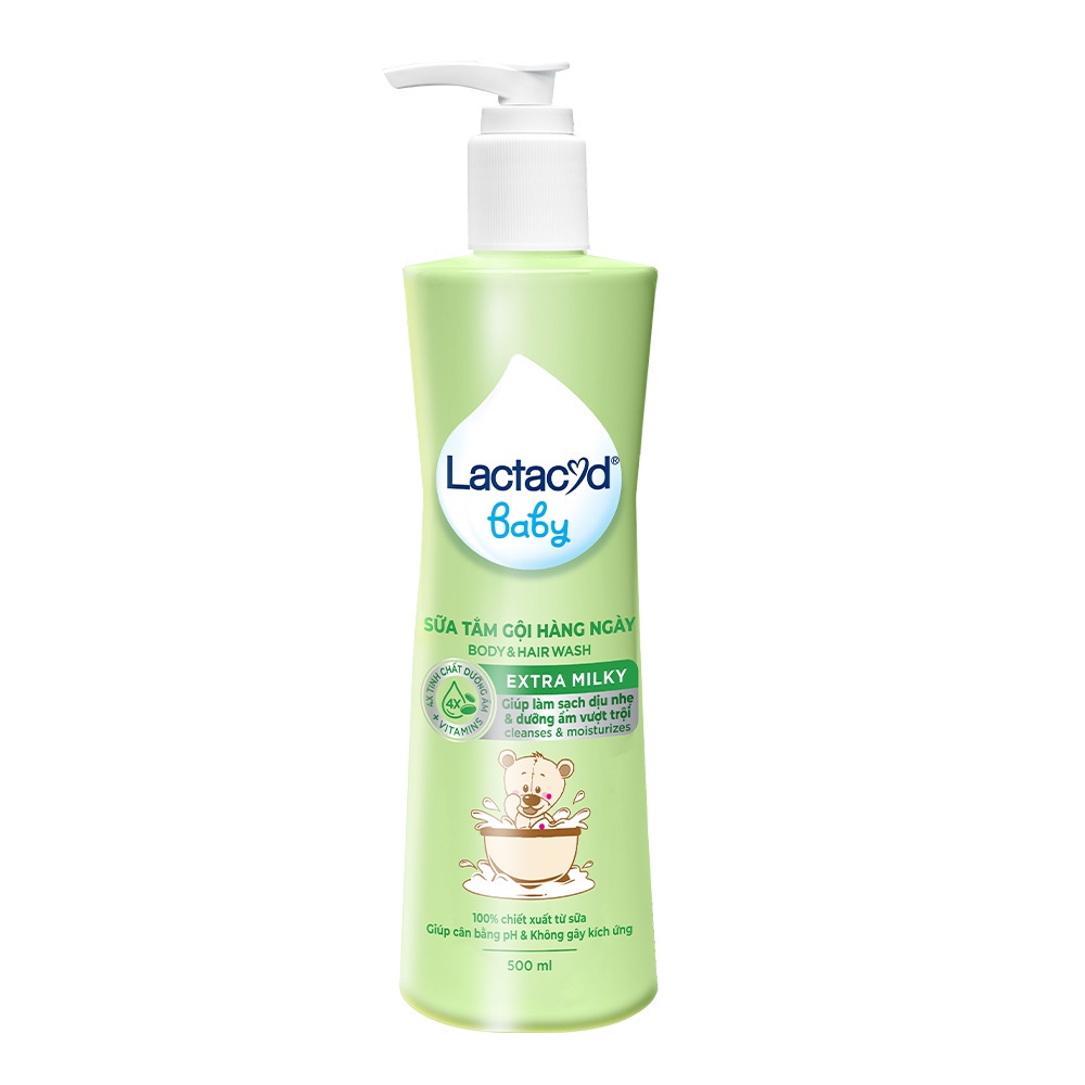 Sữa Tắm Gội Trẻ Em Lactacyd Milky Bảo Vệ, Nuôi Dưỡng Da và Tóc Bé Vượt Trội 500ml