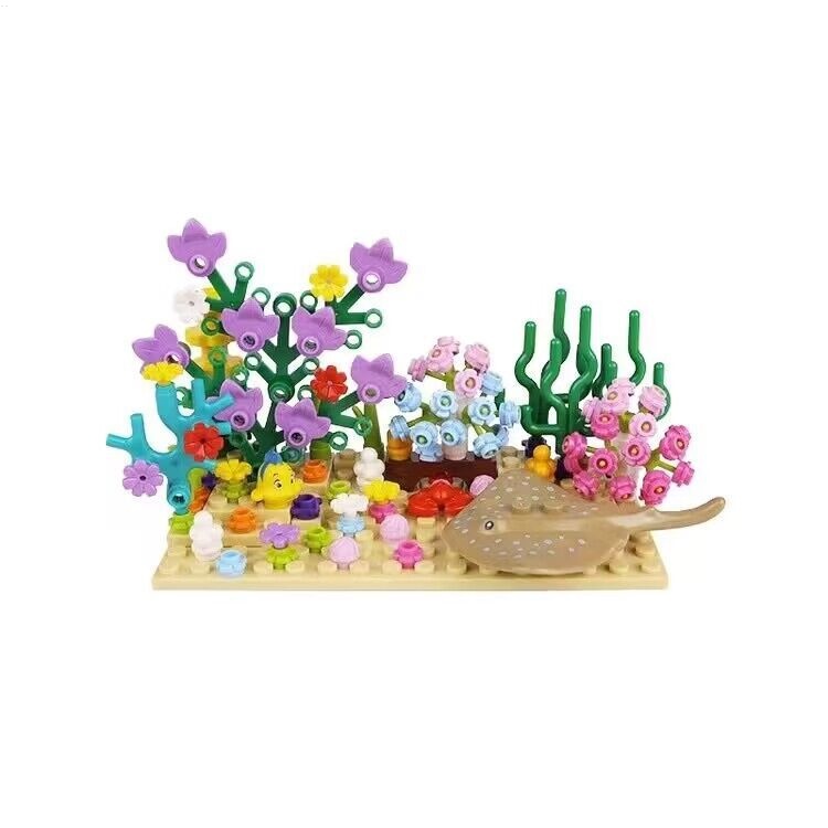 Đồ Chơi Lắp Ráp lego Hình Cá Mập / Hoa / Cỏ / Cá Mập Cho Nam Và Nữ