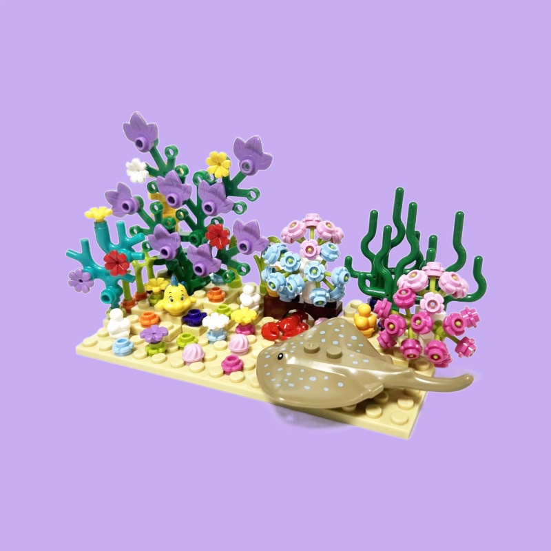 Đồ Chơi Lắp Ráp lego Hình Cá Mập / Hoa / Cỏ / Cá Mập Cho Nam Và Nữ