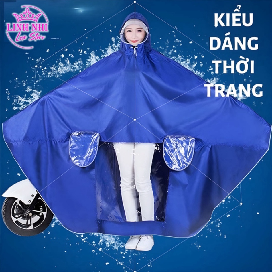 Áo mưa đi xe máy cỡ lớn cánh dơi  - Áo mưa đôi máy trùm toàn thân chống mưa bão hàng loại 1 cực dày