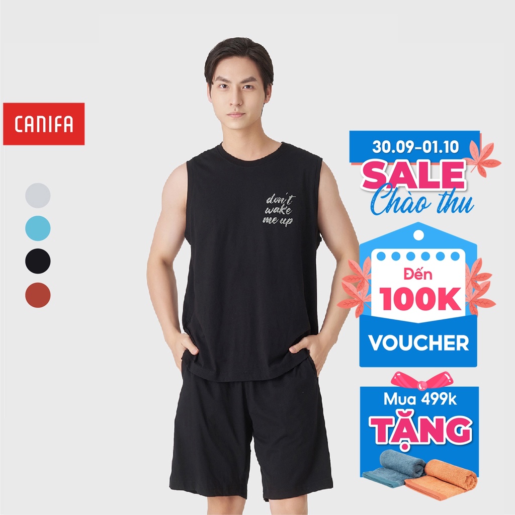 Bộ quần áo nam CANIFA chất liệu cotton pha 8LS23S001