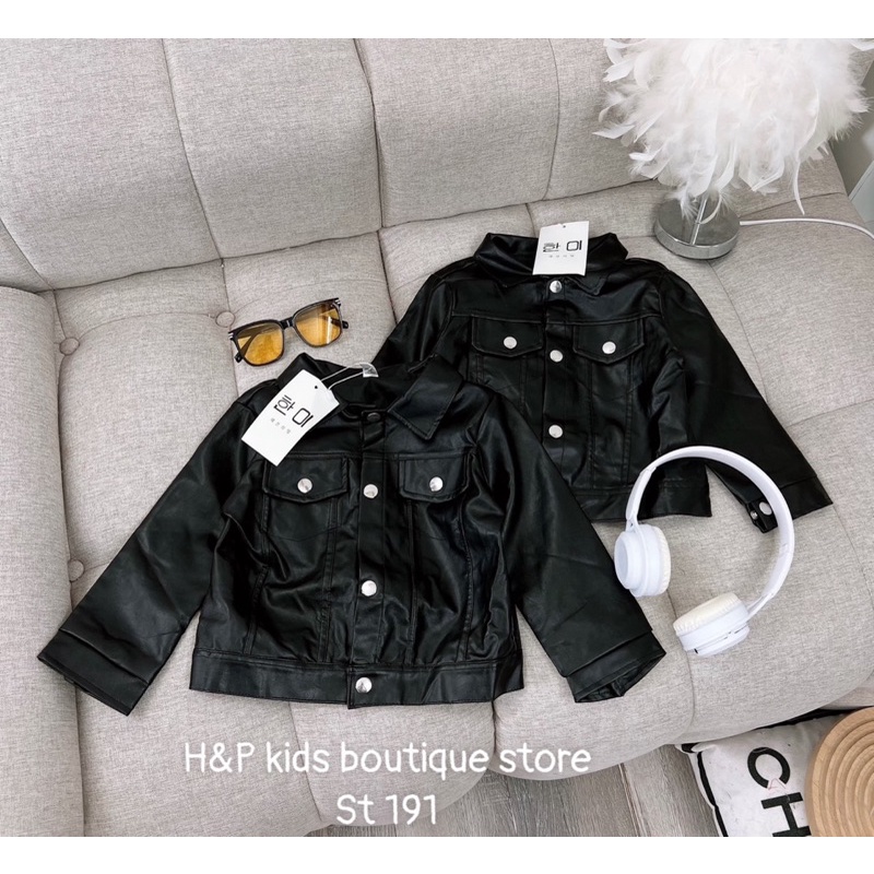 SALE97_Áo khoác da xịn xo 2 lớp thiết kế cổ bẻ xịn xò cho bé 10-20kg _thoitrangbeyeu J&B