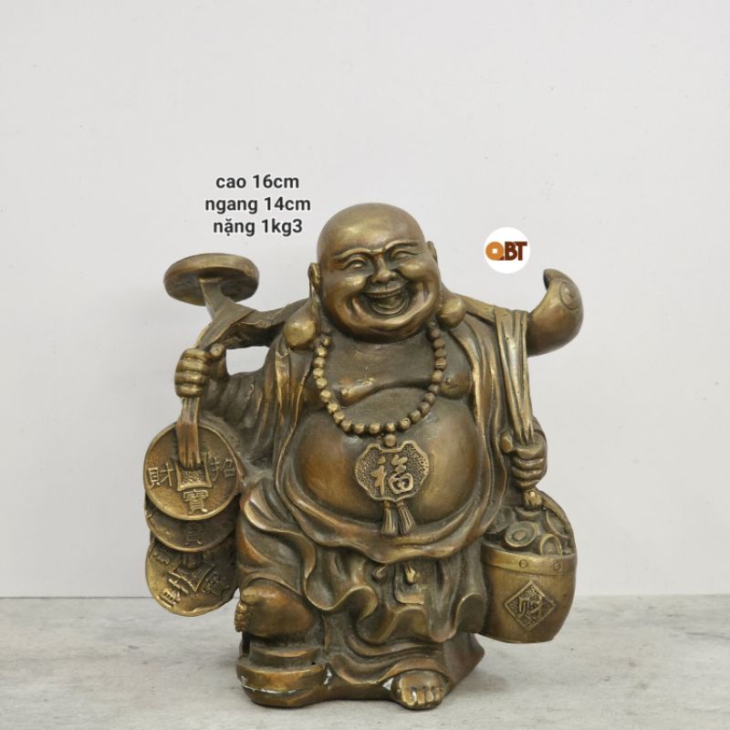 Phật di lạc gánh vàng bằng đồng