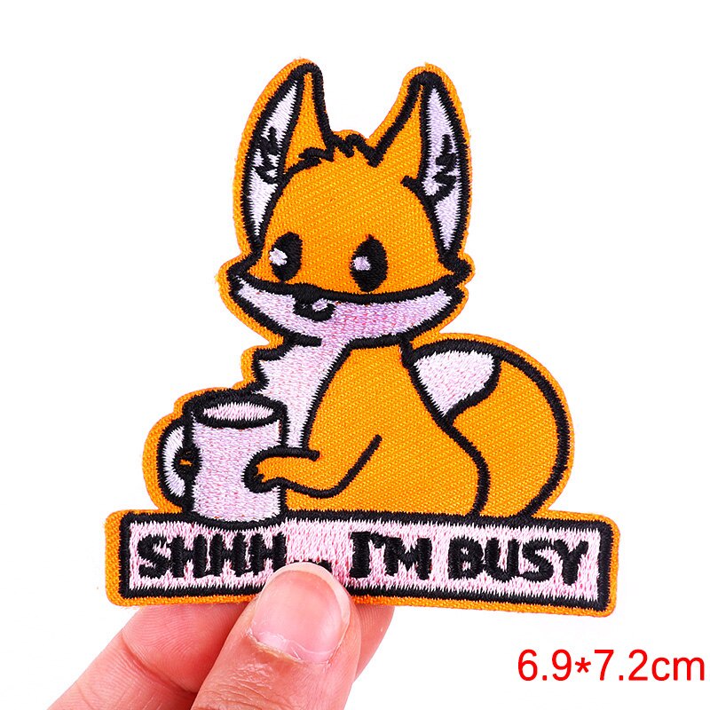Sticker ủi nhiệt vải thêu logo hình mèo-thỏ-hình thú ngộ nghĩnh dễ thương cute - Patch ủi quần áo balo H161