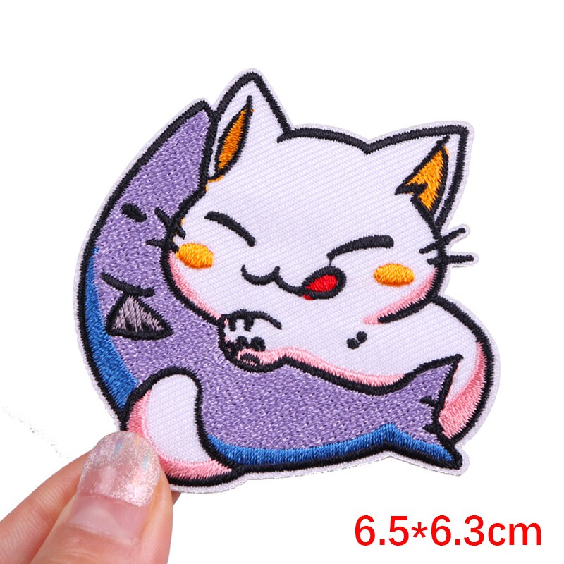 Sticker ủi nhiệt vải thêu logo hình mèo-thỏ-hình thú ngộ nghĩnh dễ thương cute - Patch ủi quần áo balo H161
