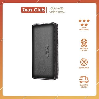 Ví dài nam Zeus Club ví cầm tay CARTELO có khóa zip Túi cầm tay trơn lịch lãm ZC234