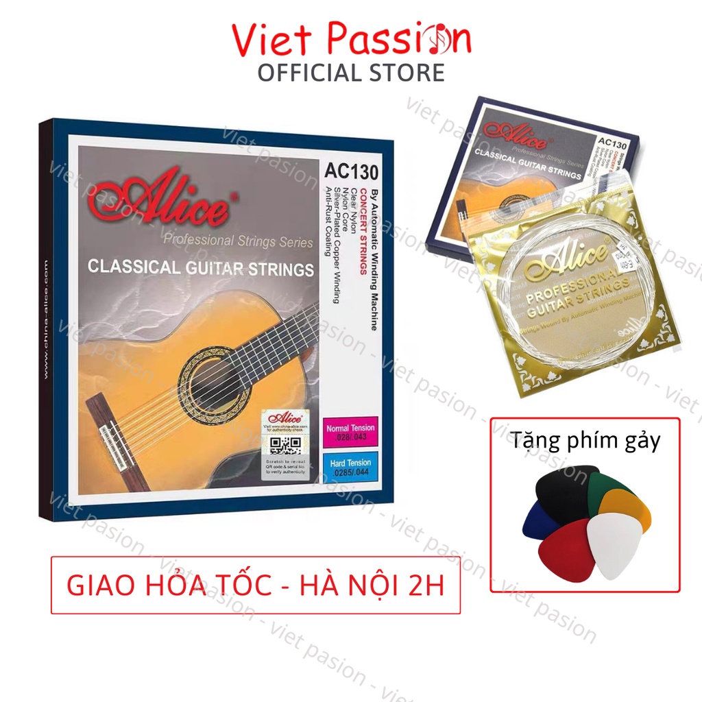 Dây đàn guitar classic Alice AC139 dây nilon cho đàn guitar cổ điển Chính Hãng Viet Passion