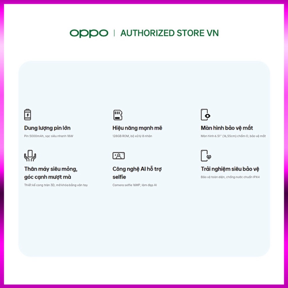 Điện thoại OPPO A54  - Hàng Chính Hãng - giảm giá kịch sàn