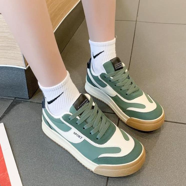 Giày thể thao thời trang cao cấp loại 1 chất xịn đế bằng mũi tròn chuẩn form siêu êm dành cho nữ 2023 mã 188