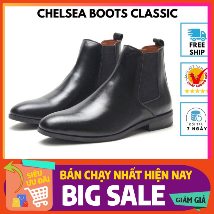 Giá tận gốc rẻ bất tận Giày boots nam Chelsea Boots Classic đế khâu ( đặt lùi 1 size)