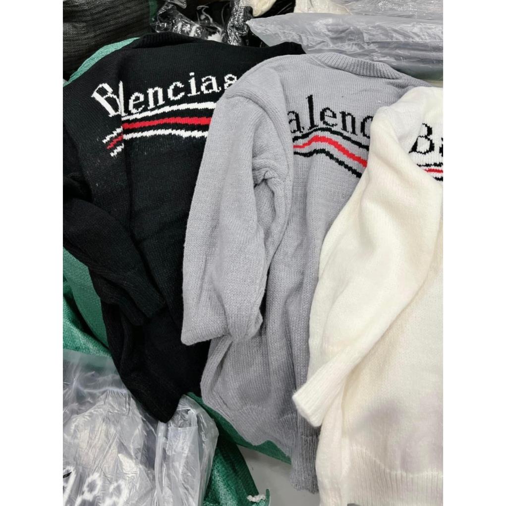 Áo nỉ Sweater Dáng Rộng Cổ Tròn NAm Nữ Kẻ sọc Balen Unisex Nam Nữ