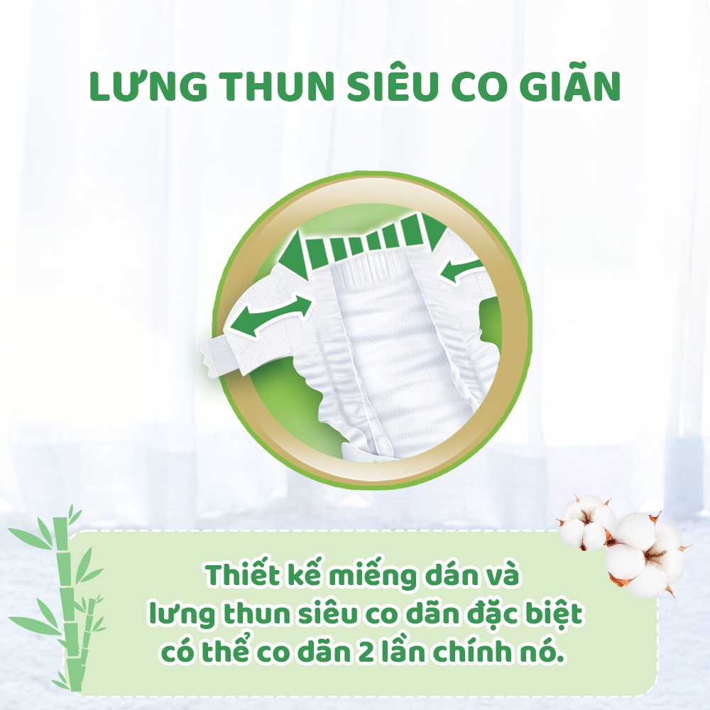 Tã/bỉm dán Molfix Thiên nhiên Jumbo M (6kg 11kg) Gói 48+6 miếng