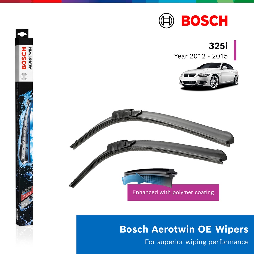BỘ GẠT MƯA BOSCH AEROTWIN EURO SET A929S 24" & 19": BMW 325i ĐỜI XE 2012 ĐẾN 2015