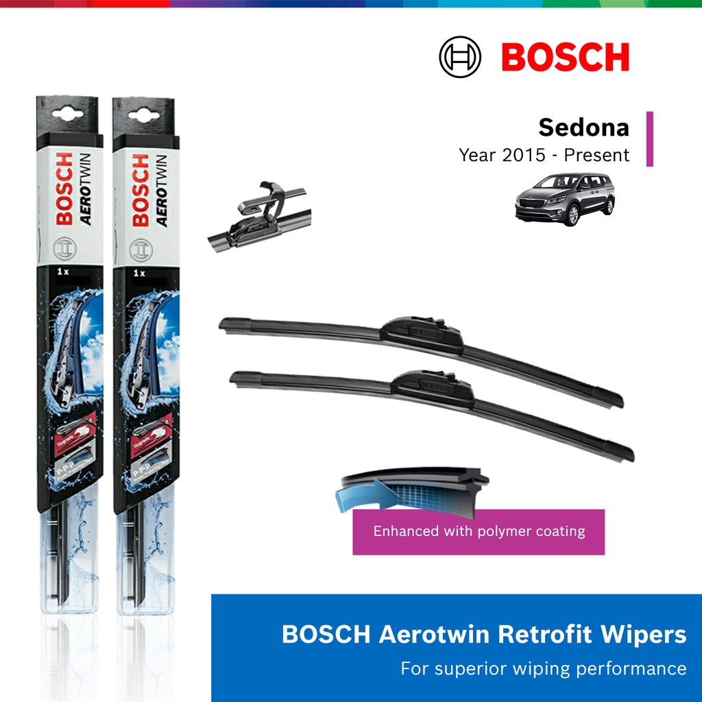 BỘ GẠT MƯA BOSCH AEROTWIN 26" & 18": KIA SEDONA ĐỜI XE 2015 ĐẾN NAY