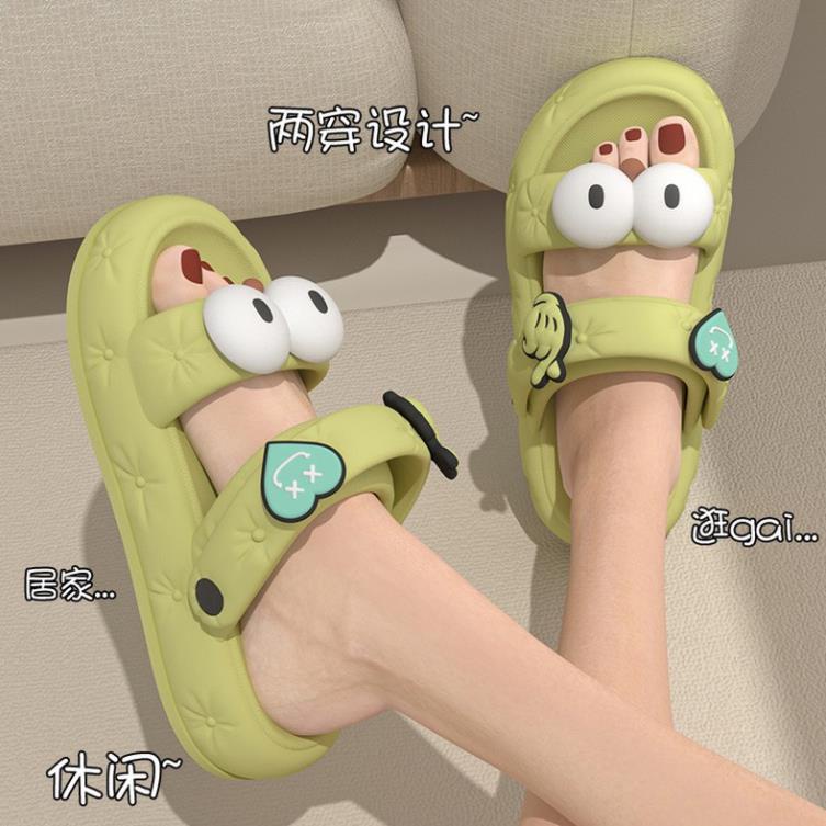 Dép sandal nữ xăng đan đế dày cross hai quai đi chống trượt mắt to dễ thương 2023