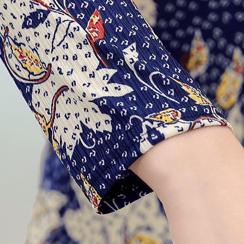 Áo thun tay dài dáng rộng thời trang cho phụ nữ trung niên