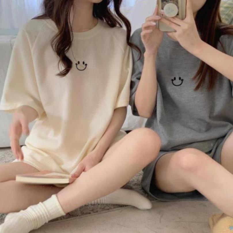 Bộ thun mặc ở nhà chất liệu cotton mát mẻ mùa hè AO17