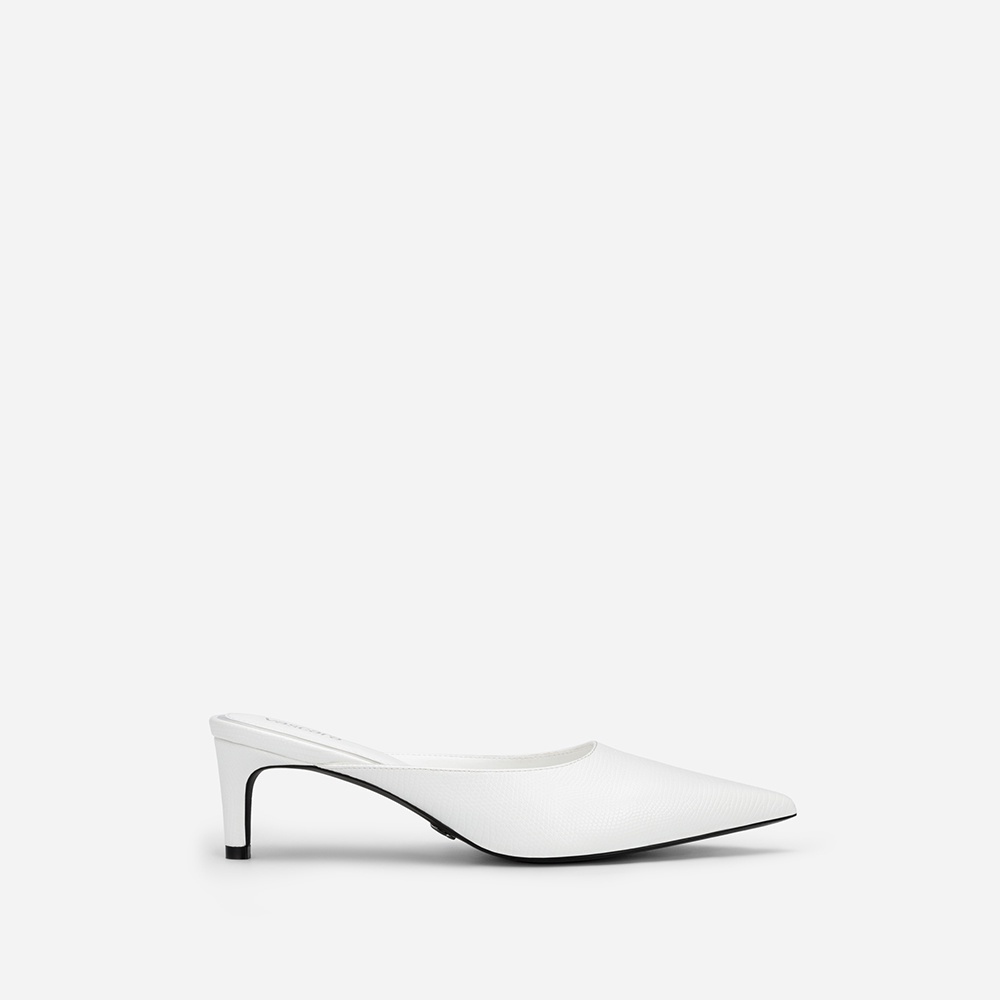 Vascara Guốc Mule Mũi Nhọn Da Vân Kỳ Đà - GNN 0179