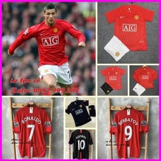 Free ship - free ship - quần áo bóng đá clb manchester united 2008 - hàng super thái cao cấp